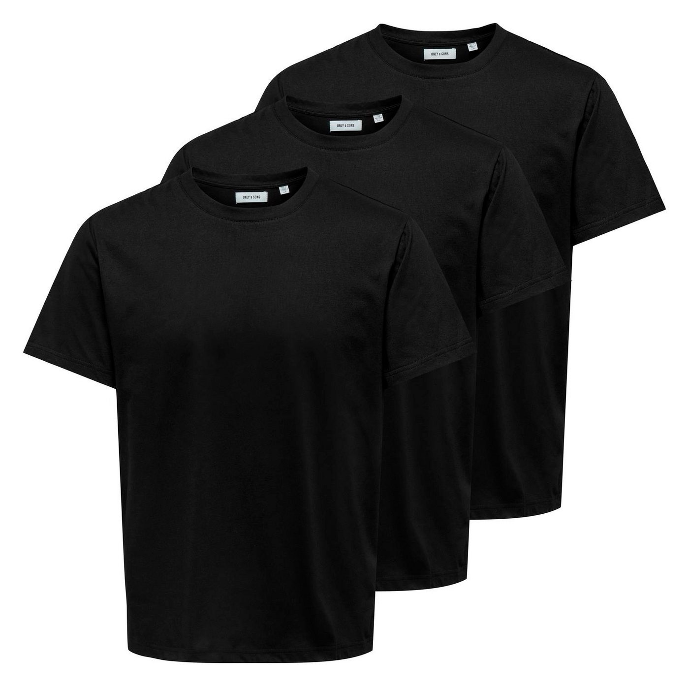 ONLY & SONS Rundhalsshirt ONSJEFF REG SS TEE 3-PACK OTL (Packung, 3-tlg) – Bild 3 von 5
