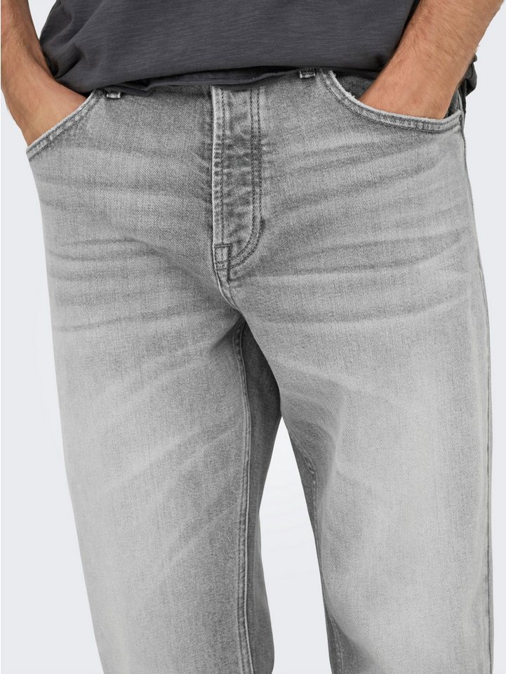 ONLY & SONS Straight-Jeans ONSEDGE PERFORMANCE LB 3816 DOT DNM NOOS Baumwollmischung, straight fit – Bild 2 von 5