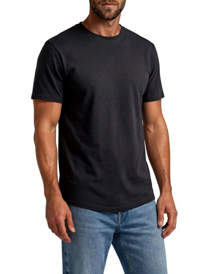 ONLY & SONS T-Shirt Herren Basic Shirt ONSJEFF LONGY 5er Pack Regular Fit (Vorteilspack, 5-tlg) Kurzarm Tee Shirt mit Rundhalsausschnitt aus 100% Baumwolle – Bild 2 von 5
