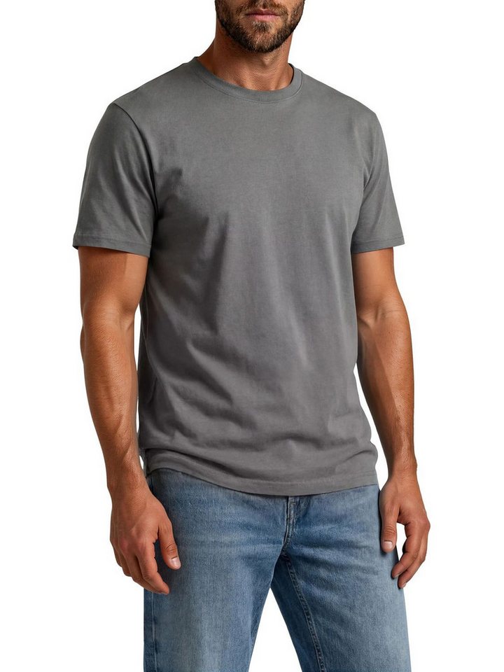 ONLY & SONS T-Shirt Herren Basic Shirt ONSJEFF LONGY 5er Pack Regular Fit (Vorteilspack, 5-tlg) Kurzarm Tee Shirt mit Rundhalsausschnitt aus 100% Baumwolle – Bild 3 von 5
