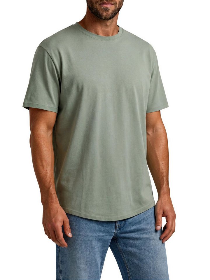 ONLY & SONS T-Shirt Herren Basic Shirt ONSJEFF LONGY 5er Pack Regular Fit (Vorteilspack, 5-tlg) Kurzarm Tee Shirt mit Rundhalsausschnitt aus 100% Baumwolle – Bild 4 von 5