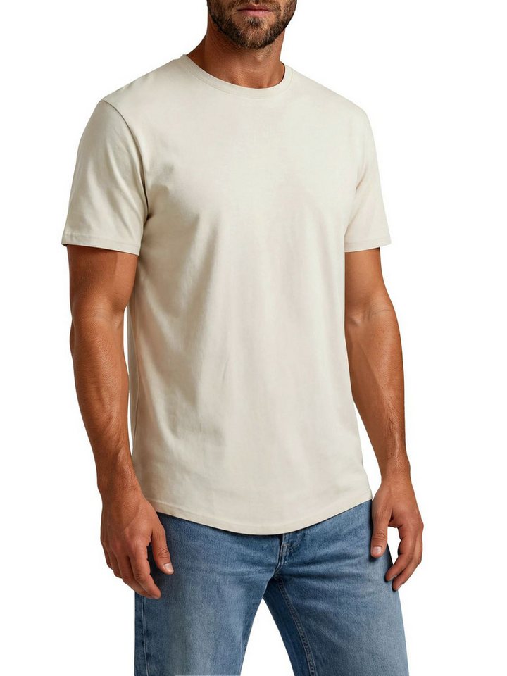 ONLY & SONS T-Shirt Herren Basic Shirt ONSJEFF LONGY 5er Pack Regular Fit (Vorteilspack, 5-tlg) Kurzarm Tee Shirt mit Rundhalsausschnitt aus 100% Baumwolle – Bild 5 von 5