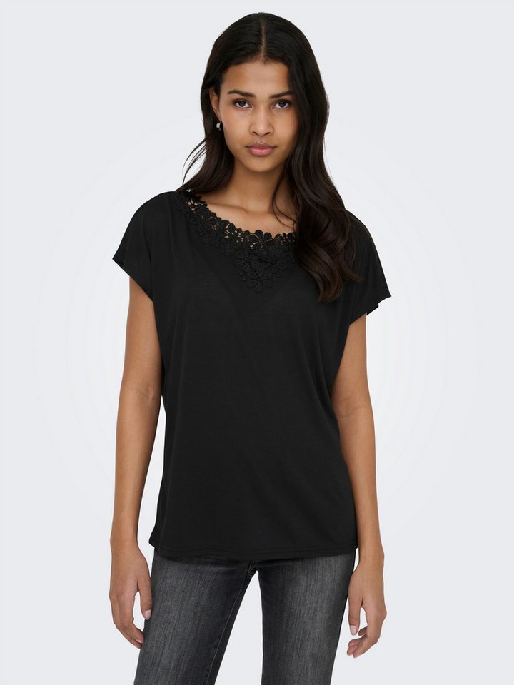 ONLY Spitzenshirt ONLWINNIE S/S TOP CS JRS Polyester, regular fit – Bild 2 von 5