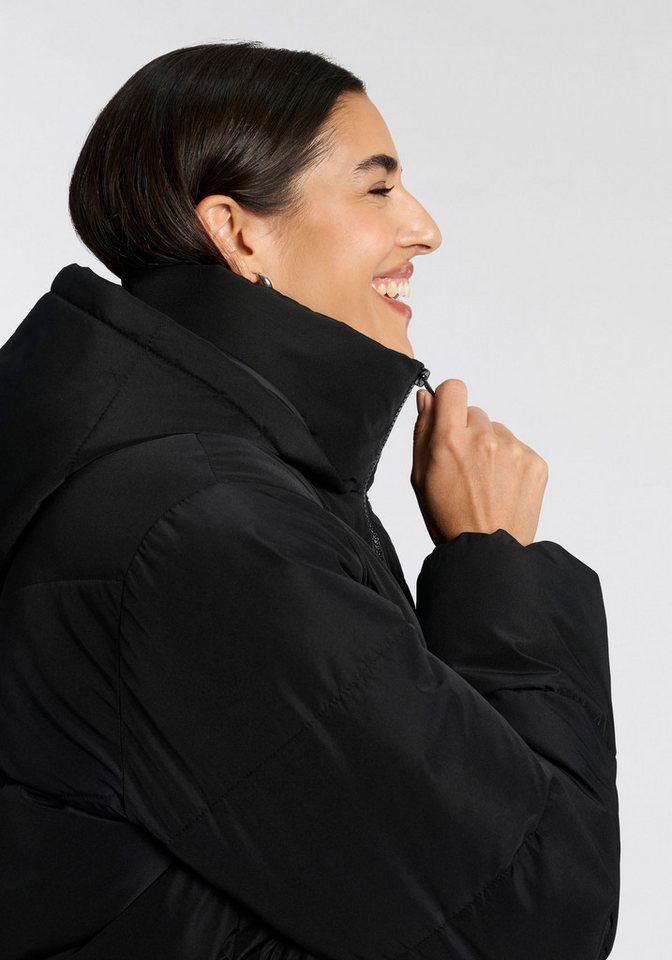 ONLY Steppjacke ONLCLARISA PUFFER HOOD JACKET CS OTW Kunstfaser, Steppware, Kapuze, elastische Bündchen – Bild 3 von 5