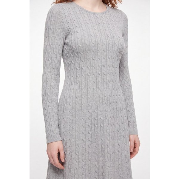 ONLY Strickkleid ONLIBI LS O-NECK CABLE DRESS CC KNT Viskosemischung, regular fit