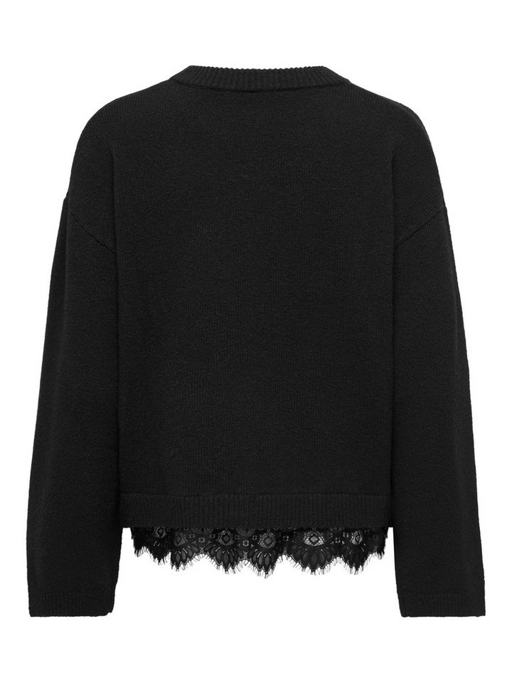 ONLY Strickpullover ONLALIVIA LS LACE O-NECK CS KNT Materialmix, regular fit – Bild 3 von 5