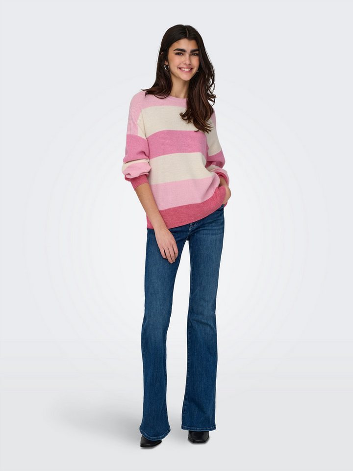 ONLY Strickpullover ONLATIA L/S STRIPE PULLOVER KNT NOOS Viskosemischung, regular fit – Bild 4 von 5