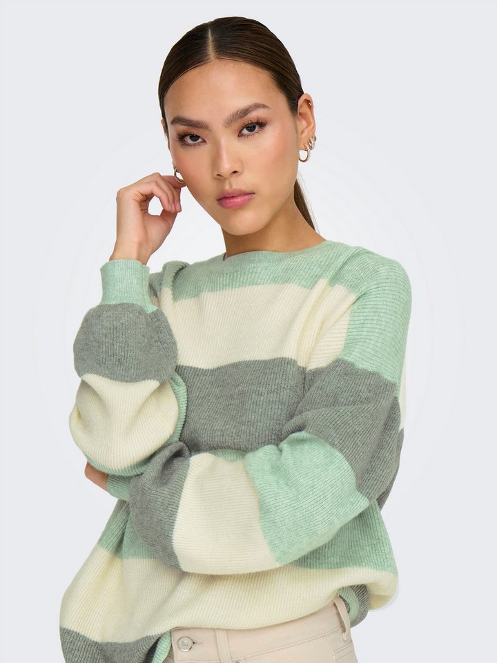 ONLY Strickpullover ONLATIA L/S STRIPE PULLOVER KNT NOOS Viskosemischung, regular fit – Bild 3 von 5