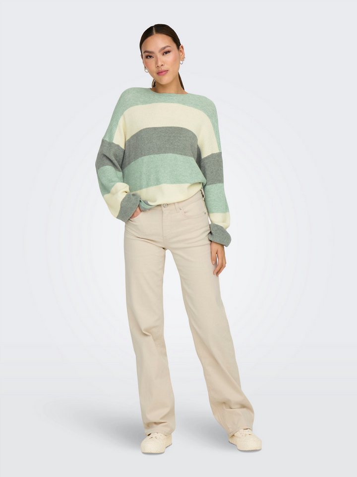 ONLY Strickpullover ONLATIA L/S STRIPE PULLOVER KNT NOOS Viskosemischung, regular fit – Bild 4 von 5