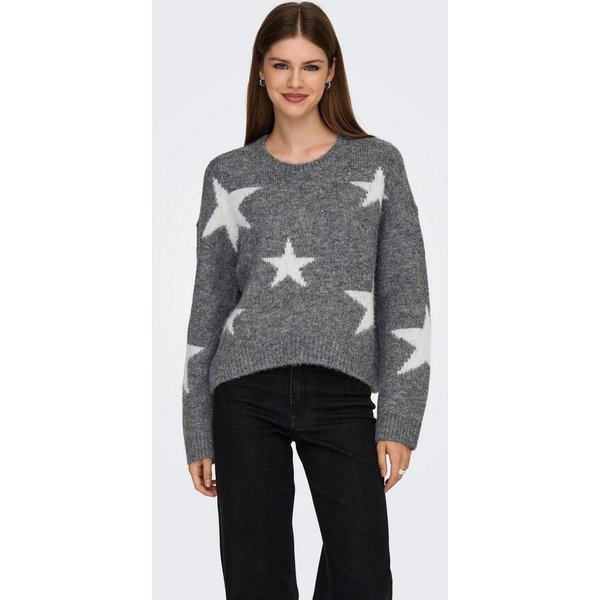ONLY Strickpullover ONLAZU LS STAR O-NECK KNT