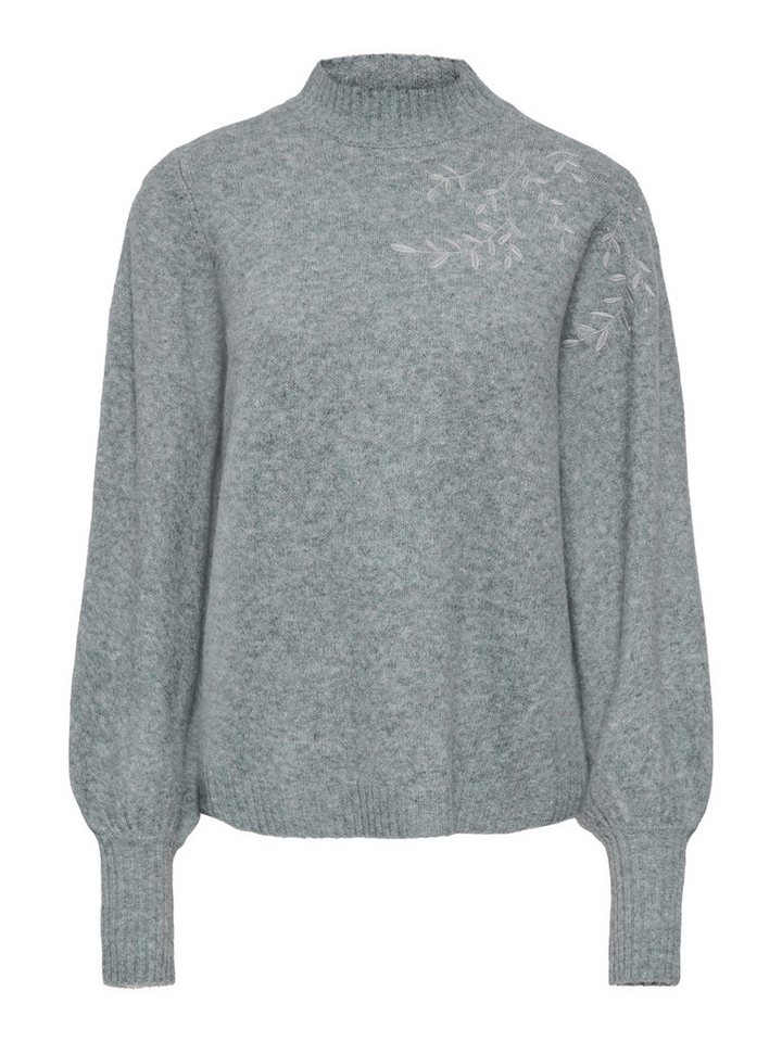 ONLY Strickpullover ONLBEAUTY LS HIGH NECK EMB KNT Materialmix mit Wolle und Stretch, regular fit – Bild 5 von 5