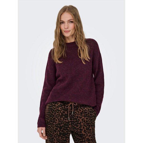 ONLY Strickpullover ONLCAMILLA O-NECK L/S PULLOVER KNT Materialmix, regular fit