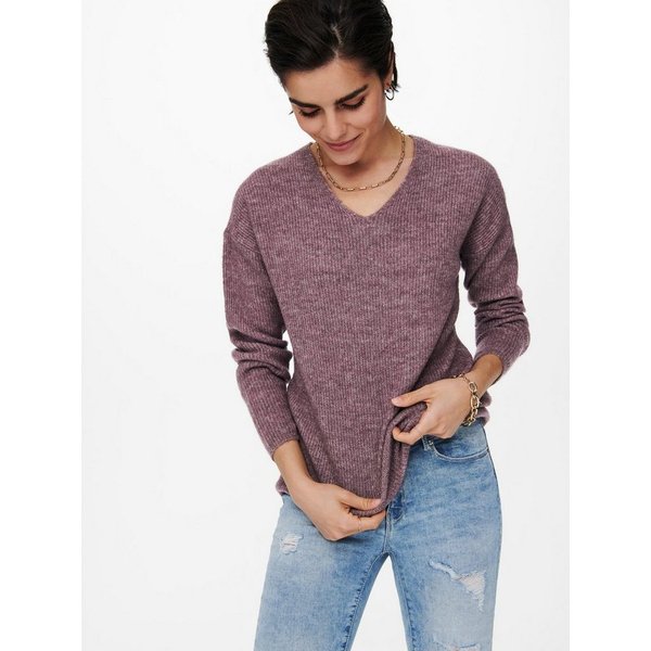 ONLY Strickpullover ONLCAMILLA V-NECK L/S PULLOVER KNT NOOS Materialmix, regular fit
