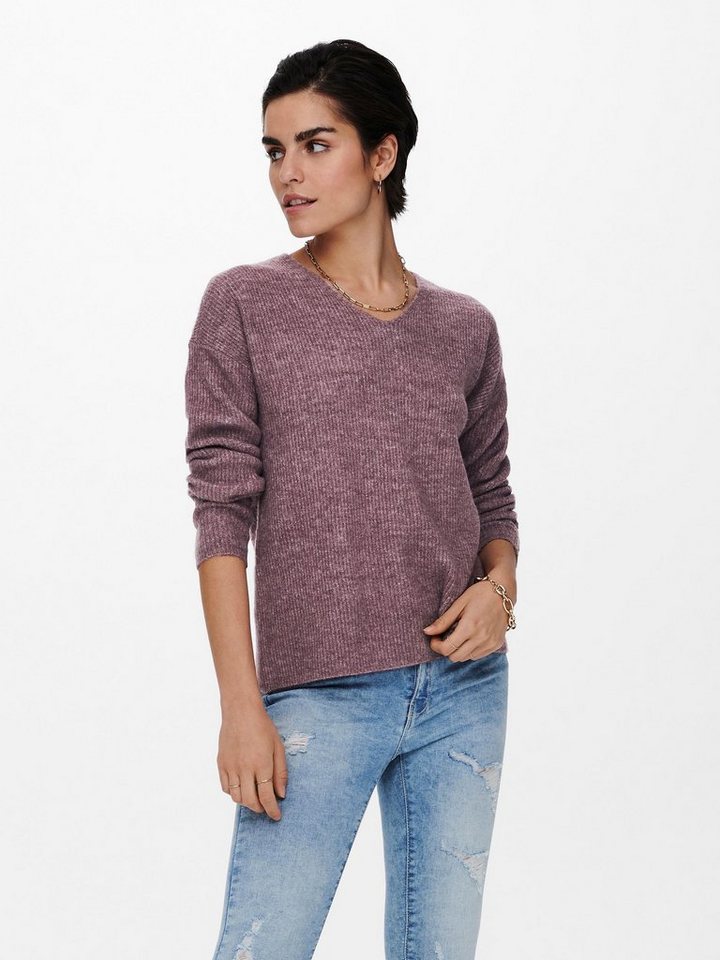 ONLY Strickpullover ONLCAMILLA V-NECK L/S PULLOVER KNT NOOS Materialmix, regular fit – Bild 2 von 5