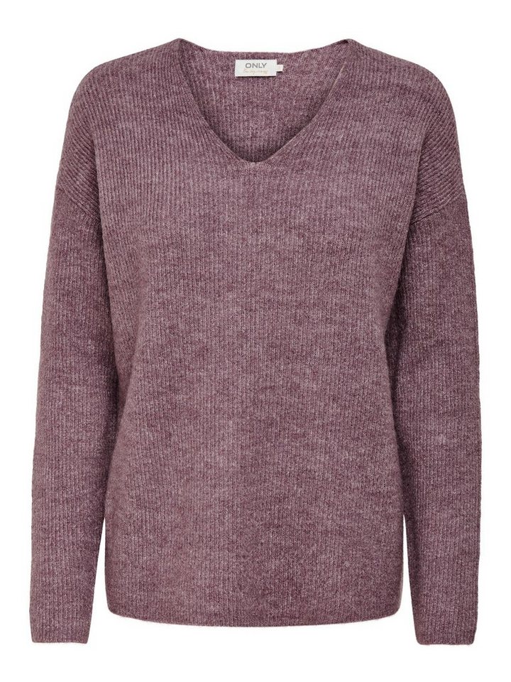 ONLY Strickpullover ONLCAMILLA V-NECK L/S PULLOVER KNT NOOS Materialmix, regular fit – Bild 4 von 5