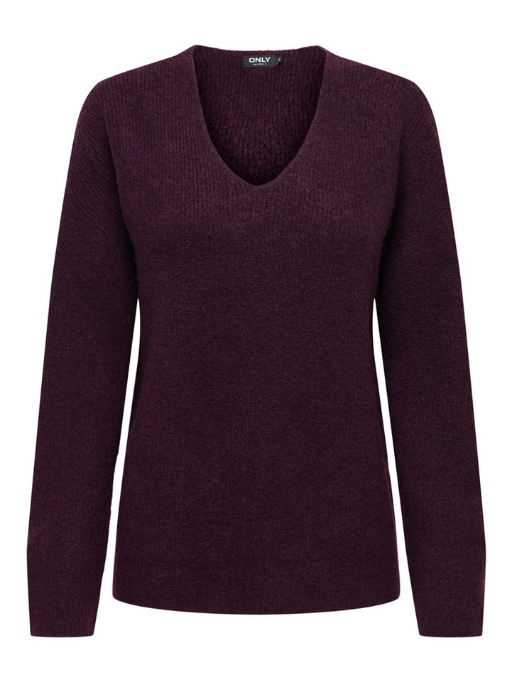ONLY Strickpullover ONLCAMILLA V-NECK L/S PULLOVER KNT NOOS Materialmix, regular fit – Bild 2 von 4