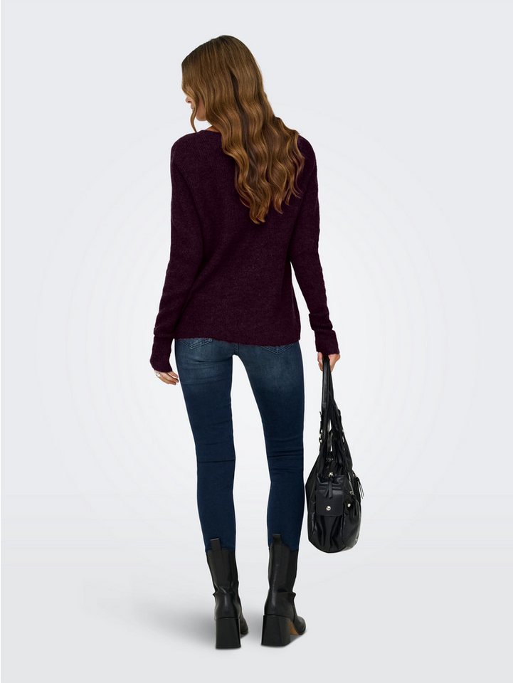 ONLY Strickpullover ONLCAMILLA V-NECK L/S PULLOVER KNT NOOS Materialmix, regular fit – Bild 4 von 4