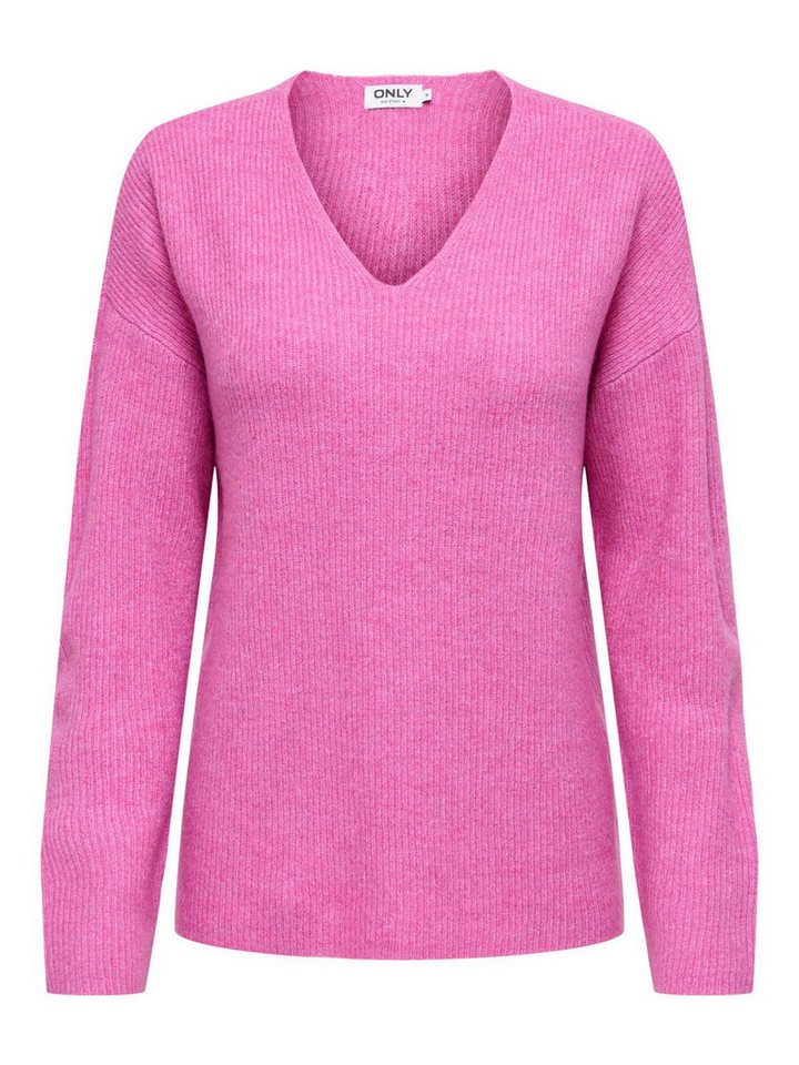 ONLY Strickpullover ONLCAMILLA V-NECK L/S PULLOVER KNT NOOS Materialmix, regular fit – Bild 5 von 5