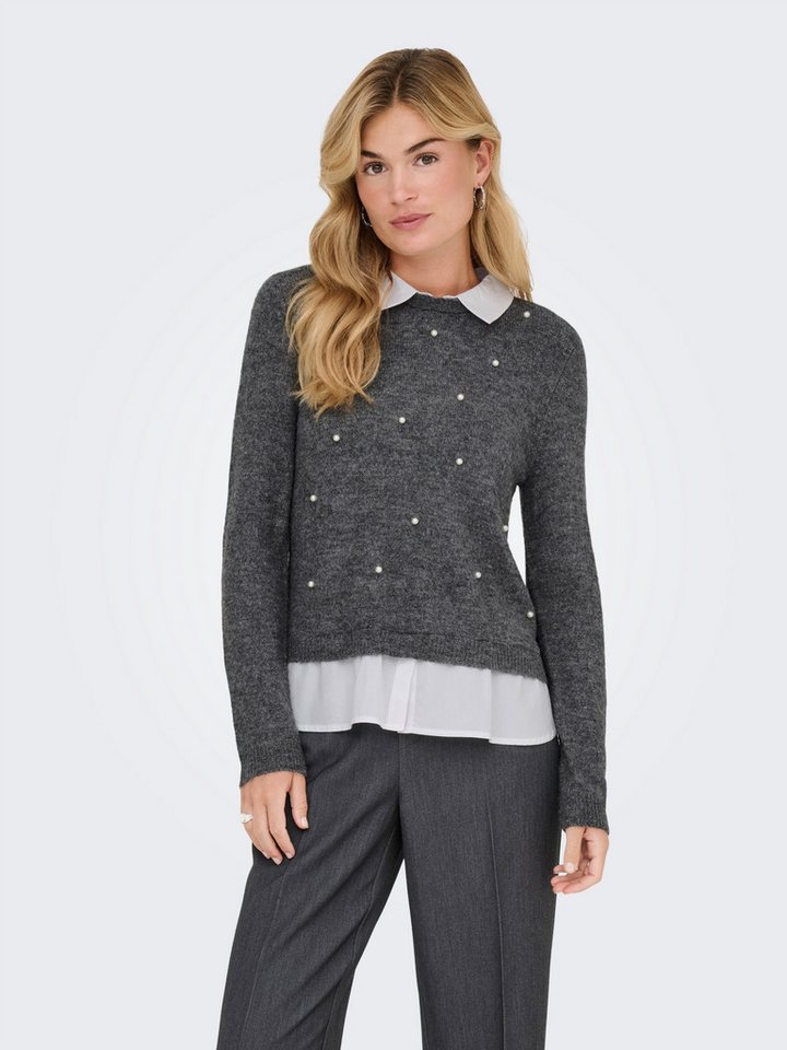 ONLY Strickpullover ONLDOLLY LS WOVEN MIX PEARL PULL CC KNT – Bild 2 von 5