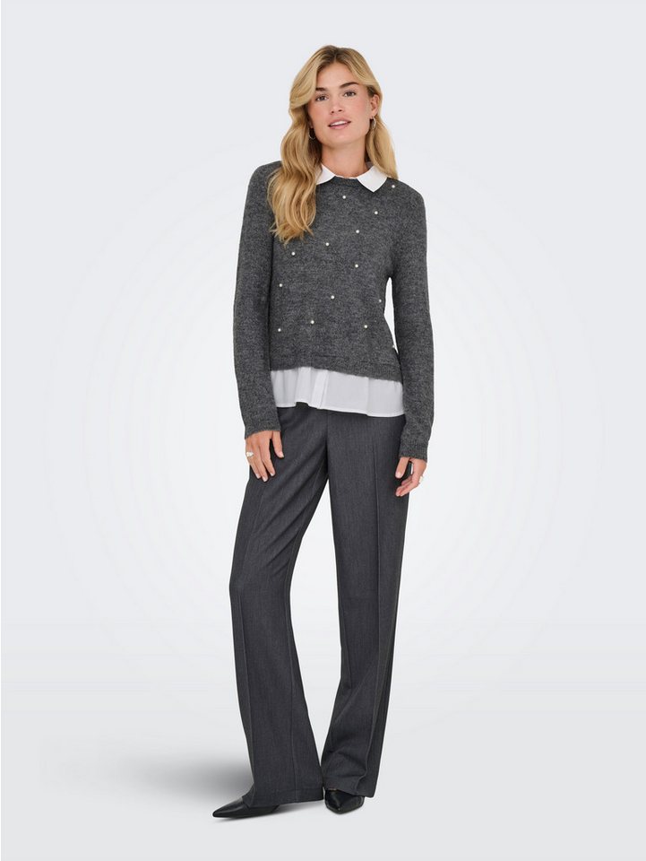 ONLY Strickpullover ONLDOLLY LS WOVEN MIX PEARL PULL CC KNT – Bild 4 von 5