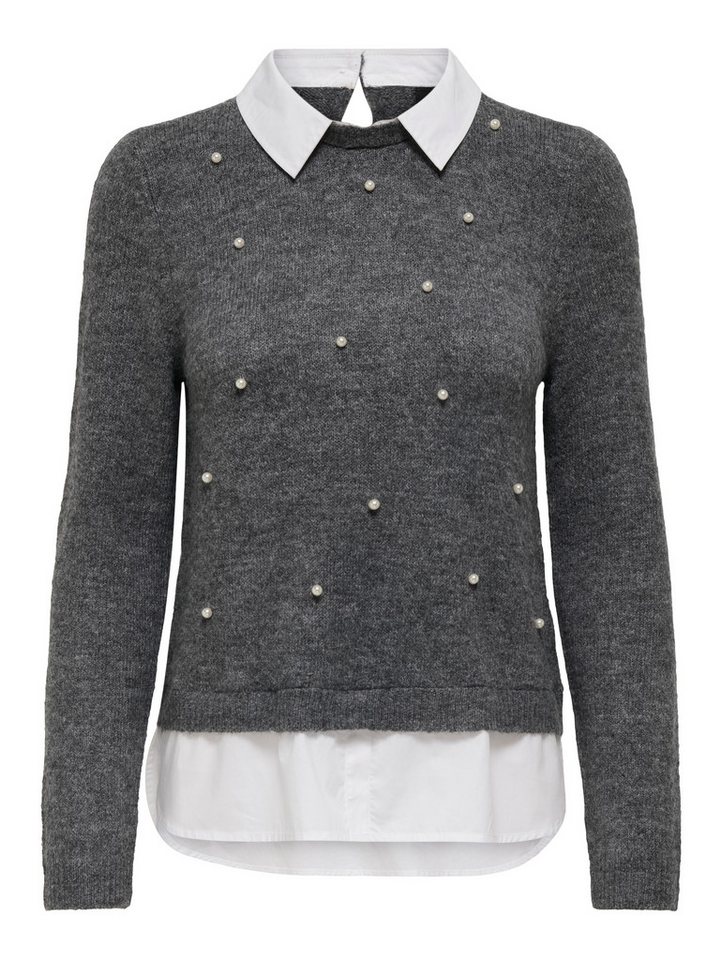 ONLY Strickpullover ONLDOLLY LS WOVEN MIX PEARL PULL CC KNT – Bild 5 von 5