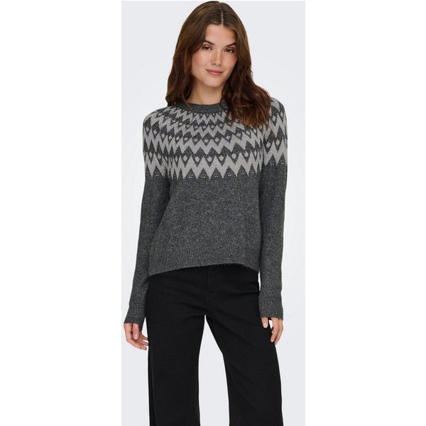 ONLY Strickpullover ONLFRY LS JQ GLITTER O-NECK CC KNT