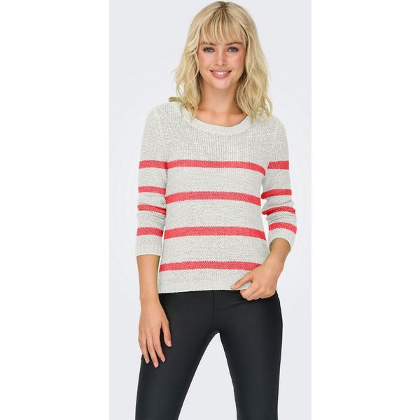 ONLY Strickpullover ONLGEENA XO L/S PULLOVER KNT NOOS Materialmix, regular fit