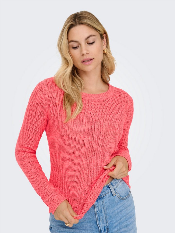 ONLY Strickpullover ONLGEENA XO L/S PULLOVER KNT NOOS Materialmix, regular fit – Bild 3 von 5