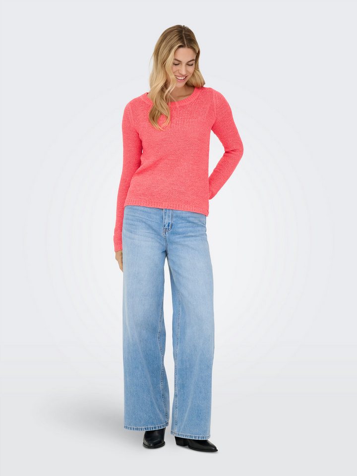 ONLY Strickpullover ONLGEENA XO L/S PULLOVER KNT NOOS Materialmix, regular fit – Bild 4 von 5