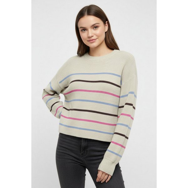 ONLY Strickpullover ONLIBI LS STRIPE O-NECK CC KNT
