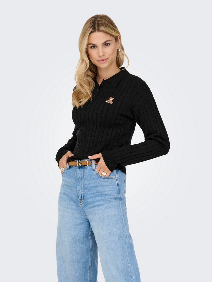 ONLY Strickpullover ONLKATIA LS CABLE POLO CC KNT – Bild 2 von 5