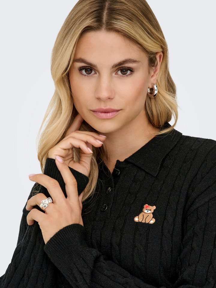 ONLY Strickpullover ONLKATIA LS CABLE POLO CC KNT – Bild 3 von 5