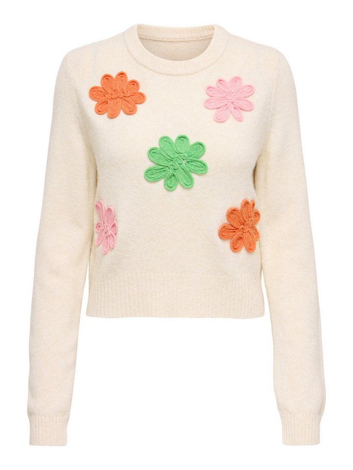 ONLY Strickpullover ONLLOTUS LIFE LS FLOWER O-NECK EX KNT – Bild 5 von 5
