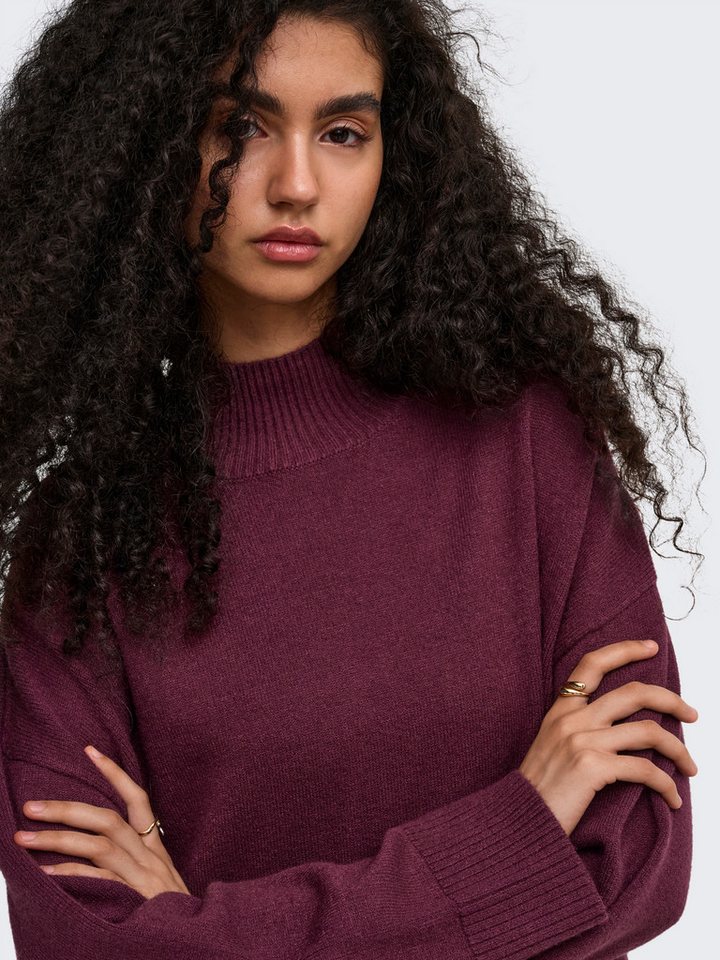 ONLY Strickpullover ONLMARY LS HIGH NECK SLIT KNT NOOS Viskosemischung, regular fit – Bild 3 von 5