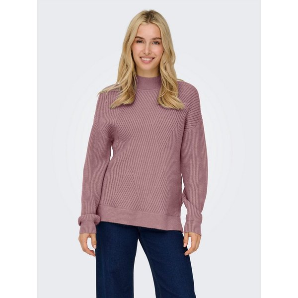 ONLY Strickpullover ONLNELI LS HIGHNECK RIB PULLOVER EX KNT