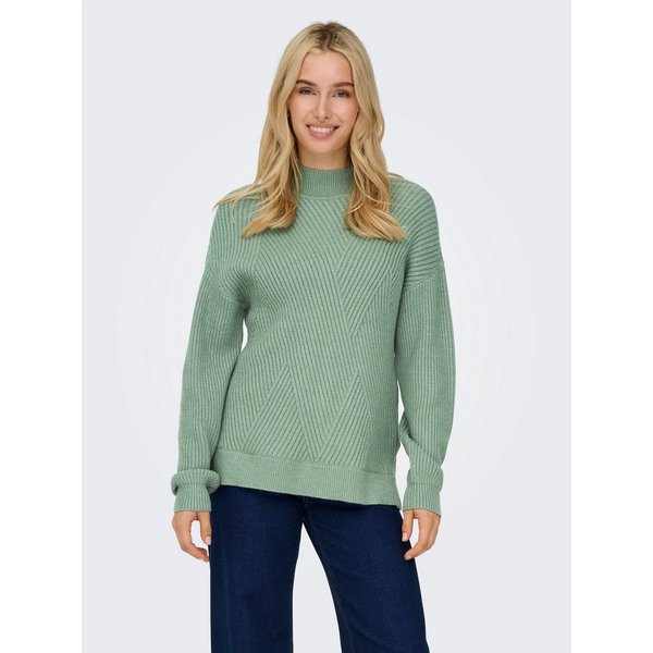ONLY Strickpullover ONLNELI LS HIGHNECK RIB PULLOVER EX KNT