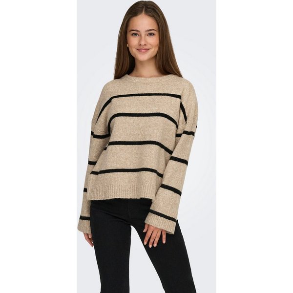 ONLY Strickpullover ONLOXFORD LIFE LS STRIPE O-NECK KNT