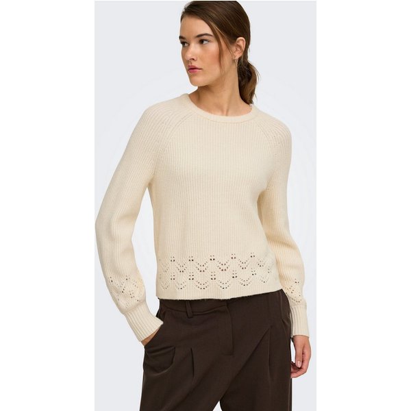ONLY Strickpullover ONLPRINCESS LS O-NECK DETAIL KNT Viskosemischung, regular fit
