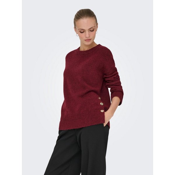 ONLY Strickpullover ONLRENE LIFE LS BUTTON O-NECK CC KNT