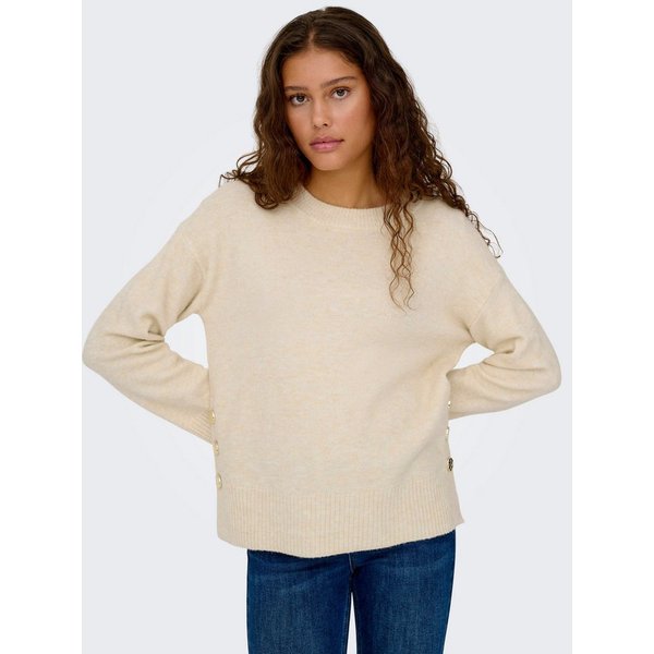 ONLY Strickpullover ONLRENE LIFE LS BUTTON O-NECK CC KNT