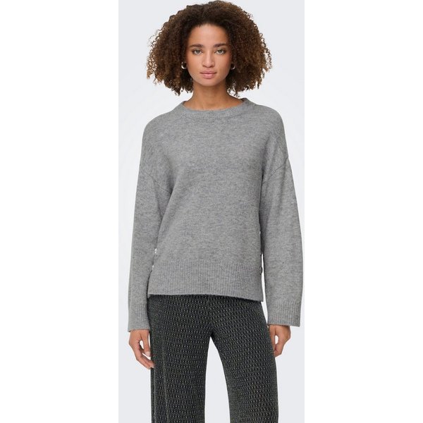 ONLY Strickpullover ONLRENE LIFE LS BUTTON O-NECK CC KNT