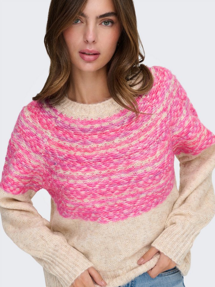 ONLY Strickpullover ONLSIDONA LIFE LS JQ O-NECK KNT – Bild 3 von 5