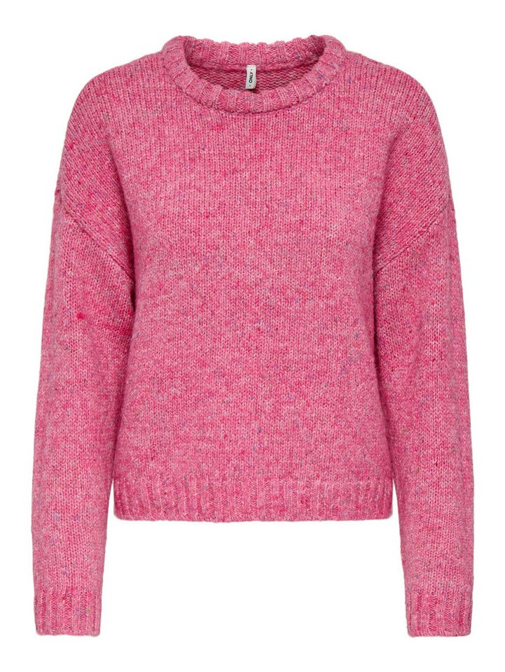 ONLY Strickpullover ONLSMILLA LS LOOSE O-NECK CS KNT Materialmix, verkürzte Form – Bild 5 von 5