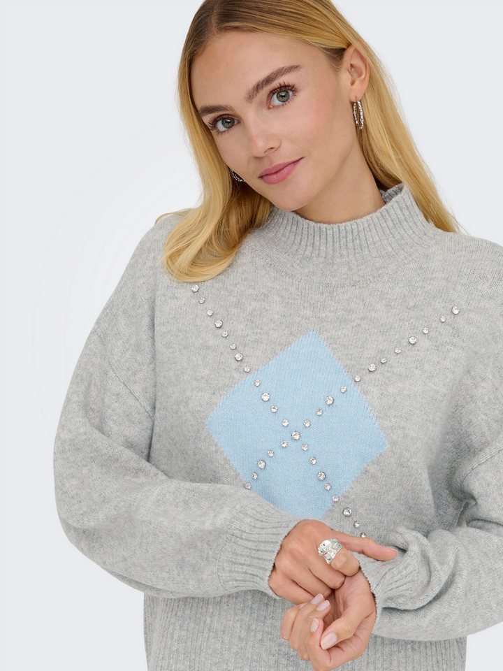 ONLY Strickpullover ONLWAKEFIELD LIFE LS BLING HIGHNECK KNT – Bild 3 von 5