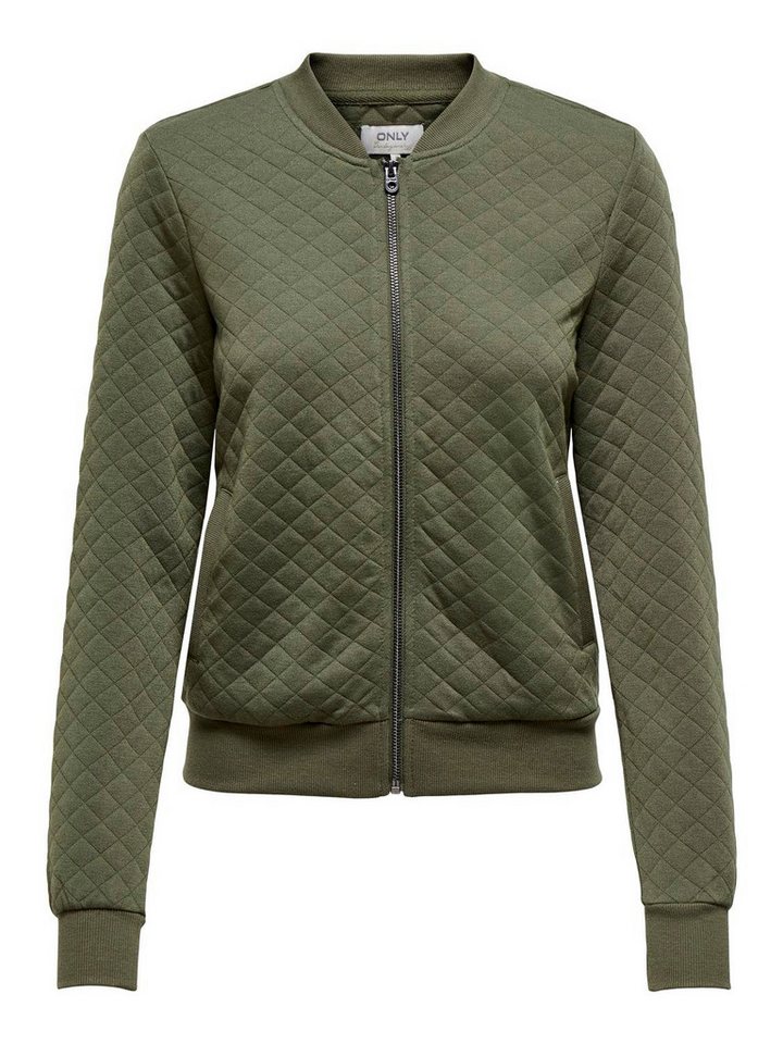 ONLY Sweatjacke ONLJOYCE L/S BOMBER SWT NOOS Polyester, regular fit, gesteppte Optik im Bomberjacken Stil – Bild 4 von 5