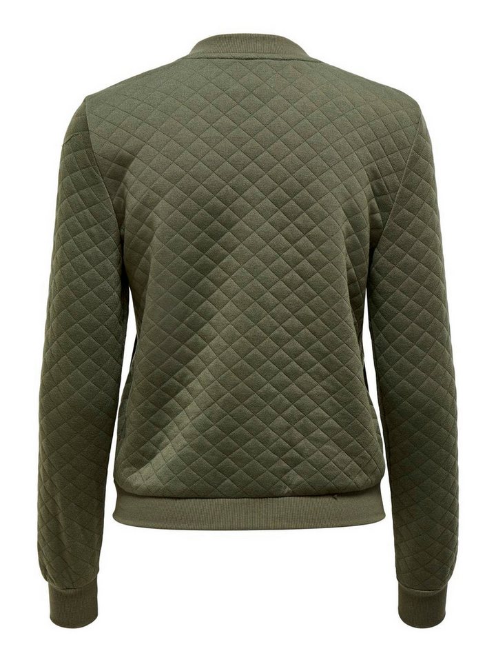 ONLY Sweatjacke ONLJOYCE L/S BOMBER SWT NOOS Polyester, regular fit, gesteppte Optik im Bomberjacken Stil – Bild 5 von 5
