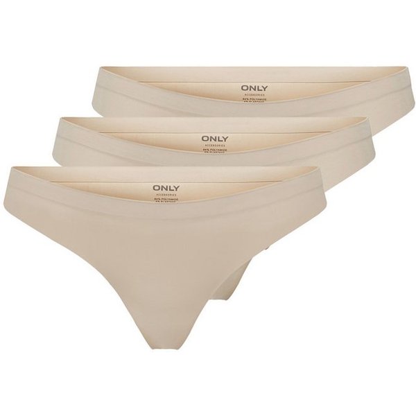 ONLY T-String ONLTRACY BONDED THONG NOOS 3-PK (Packung, 3-St)