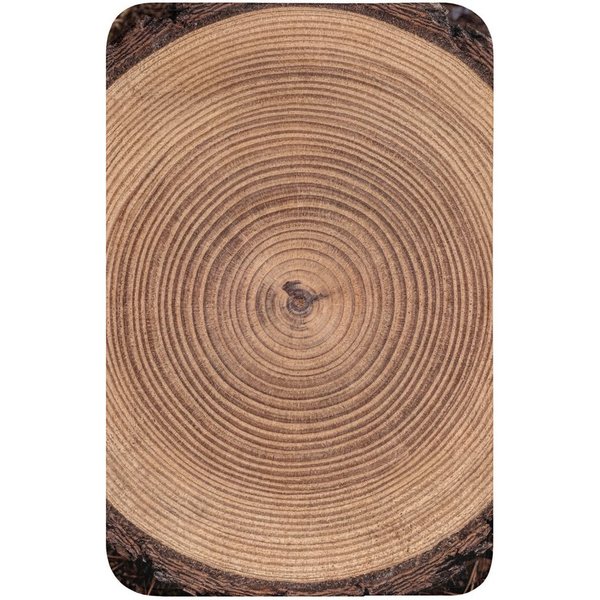 OnlyWow WC-Vorleger Baumstamm - Holz - Braun, Höhe 10 mm, Polyester, Rechteckig, WC Teppich, Toilettenvorleger, Toilettenteppich, Badematte 60x40 cm