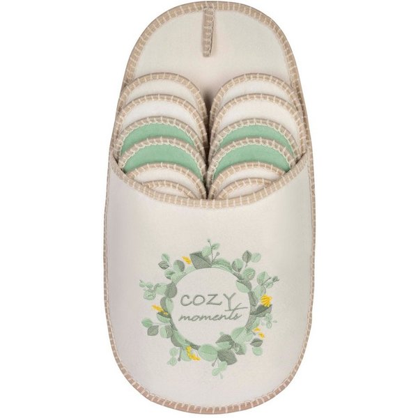 ONVAYA ABS Gästepantoffel, Cozy Moments, 6er Set, Antirutsch Sohle Hausschuh