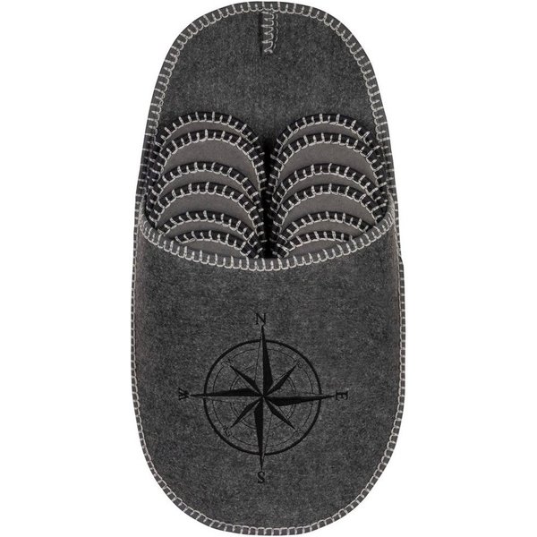 ONVAYA ABS Gästepantoffel, Kompass, 6er Set, Antirutsch Sohle Hausschuh